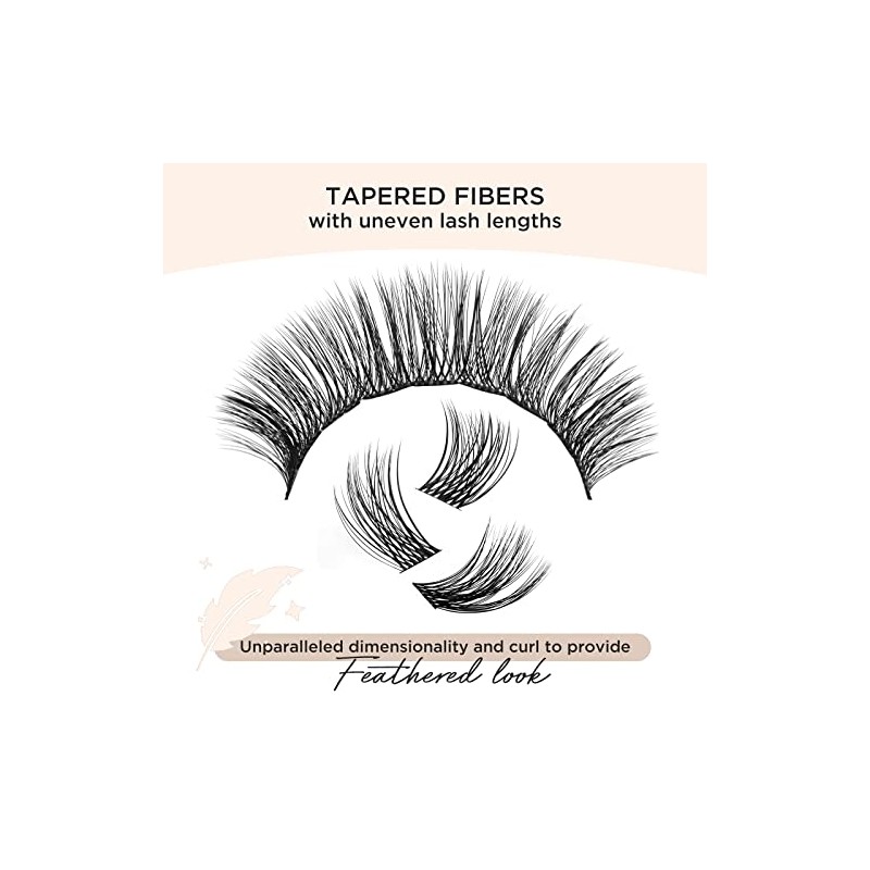 LASHVIEW Cluster Eyelashes, Pack of 144 DIY Extensions, Mega Volume,