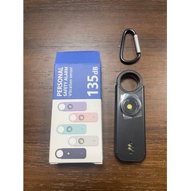 SafeBuddy Personal Alarm for Women - Designed by Women Extra Loud Double Speakers Alarm with Strobe Light, Rechargeable - Safety Alarm and Premium Keychain (Carbon Black)
