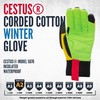 Cestus 5076, Waterproof Winter Work Gloves, Level A2 Cut Resistant,