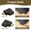 5 Stück HDMI-Adapter, 4 x Stecker auf Buchse, 90 Grad