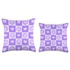 Smile Face Heart Y2K Purple Aesthetic Throw Pillow
