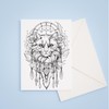 Cat Dreamcatcher Coloring Cards, 5" x 7", Stationary Set, Easy