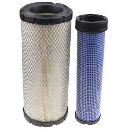 Solarhome Engine Air Filter Kit Inner Outer AP33331 KV16428 for John Deere Skid Steer 240 250 270 CT322 317 Case 40XT 60XT 70XT 75XT 85XT 1840 1845C 435 445 445CT Kubota SVL75 SVL75-2 SVL75C SVL75C-2