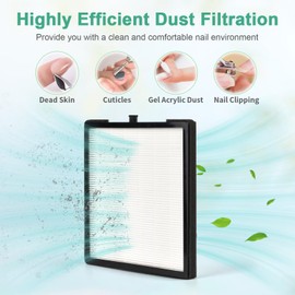siyuwuro 5Pcs Nail Dust Collector Filter Powerful Nail Dust Collector Filters for Nail Dust Collector Vacuum Fan No-Spilling Nail Dust Collector Replacement Filters