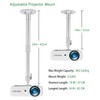 2-Be-Best Upgraded Projector Mount,14-24in / 37-62cm Projector Ceiling Mount Extendable
