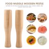 GOTOTOP 2Pcs Wooden Pestle Food Muddle Grinding Rod Grinding Pestle
