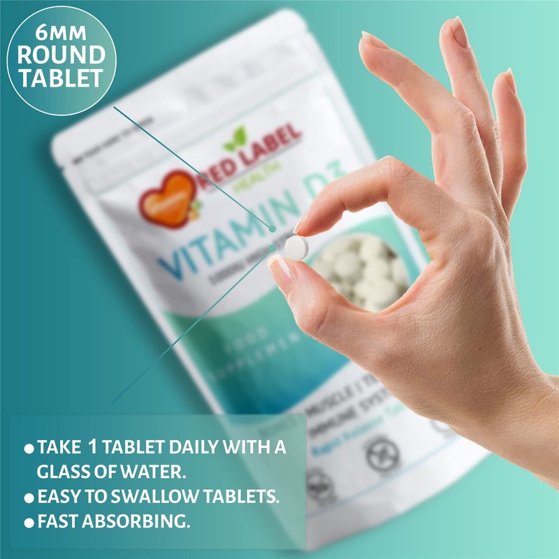 Vitamin D3 Tablets 1000IU, 120 Vitamin D Supplement Tablets (4