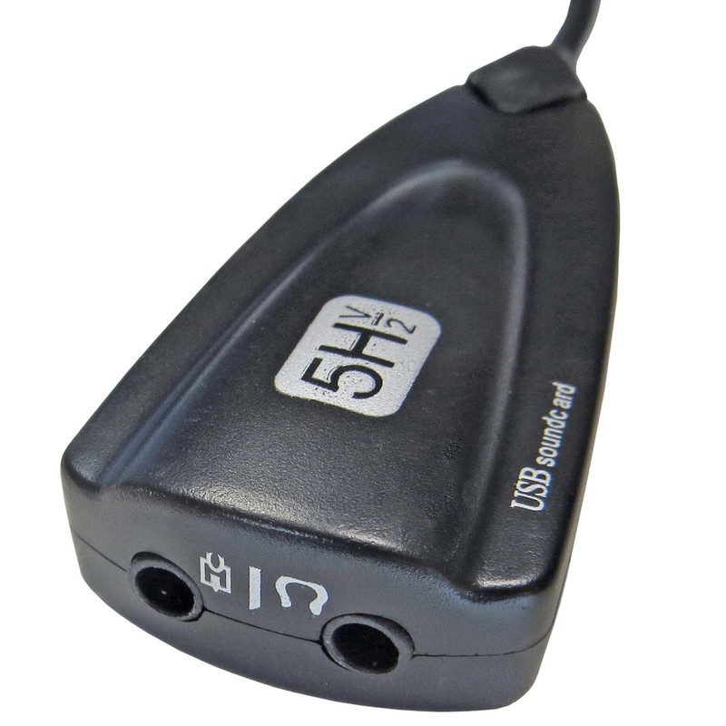keepdrum USB-HA USB Audio Adapter with Microphone and Headphone Input