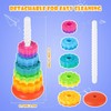 NiToy Spinning Stacking Toy for Kids, Rainbow Tower Dual-Color Spinning