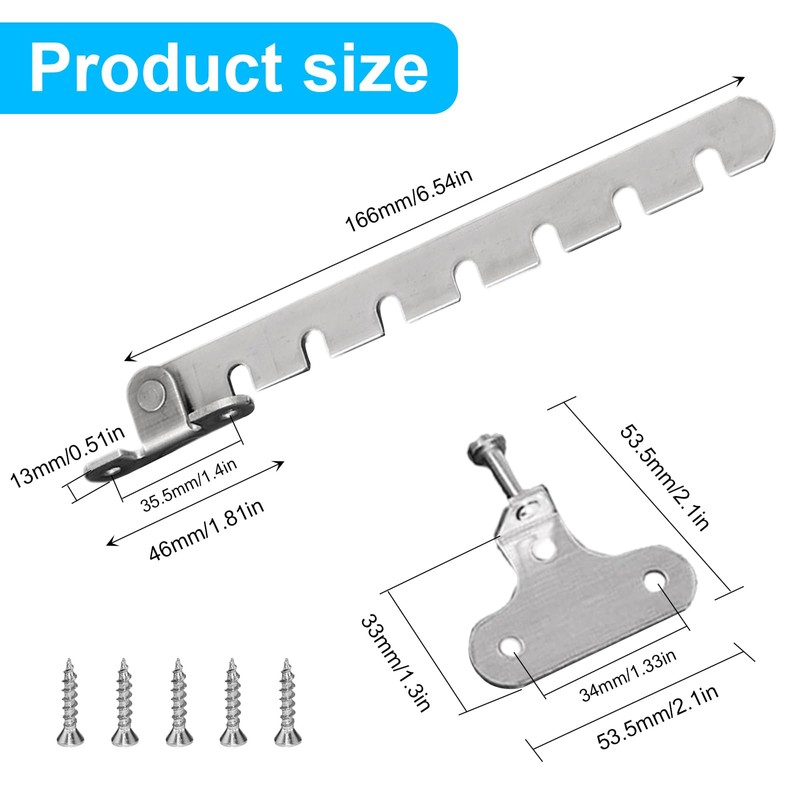 Jortmrd Stainless Steel Window Lock for Tilting Window Tilt Regulator
