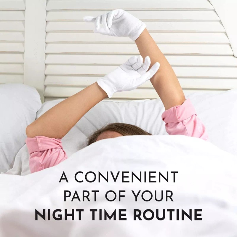 Gaxcoo Guantes Blancos Hidratantes Para Dormir - Gaxcoo. 12 Pares