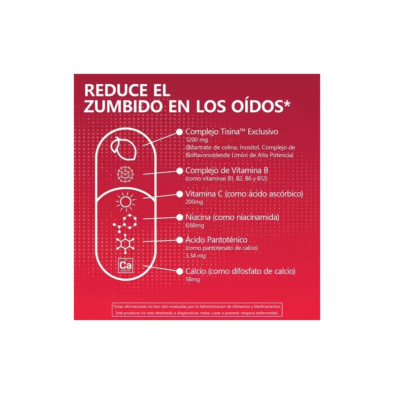 Mvpcare Alivio Zumbido Oídos 1200mg Suplemento Vitamina Complejo Bclínicamente Probado