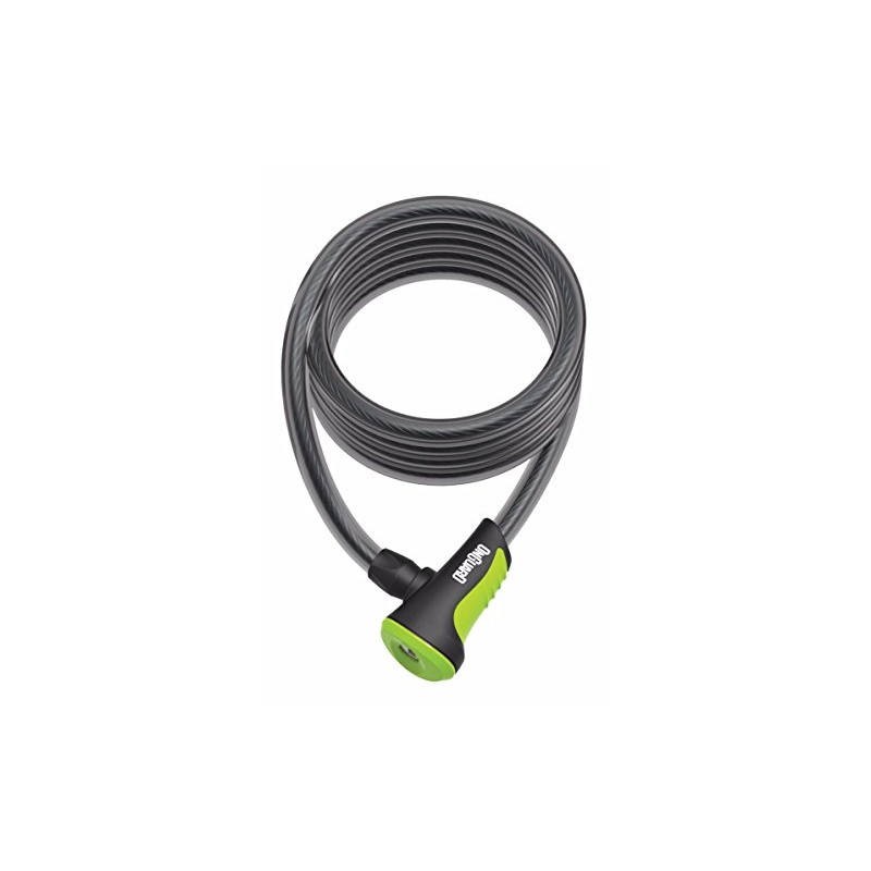 Onguard Neon Series 8157 Coil Cable Lock, 180cmx10mm, Green