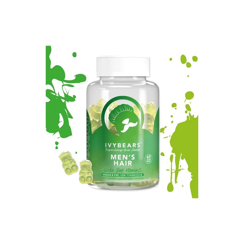 Ivybears Vitaminas Cabello Para Hombres Biotina Y Zinc Na
