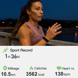 Smart Ring Health Tracker, Bluetooth Fitness Tracker Ring with Sleep Monitor, Pedometer, Video Scrolling, Camera Remote Control, IP68 Waterproof, for and Android