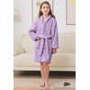 Umeyda Girls Flannel Robes, Warm Cable Plush Shawl Collar Soft