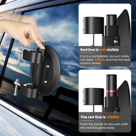 Hlogree Flag Suction Cup Mount for Car,Universal Car Flag Suction Cup Mount,RV Suction Cup Flag Mount with a Towel,Suction Cup Flag Pole Mount Holder for Truck,Jeep Wrangler,Quad,ATV - WLL of 220LBS