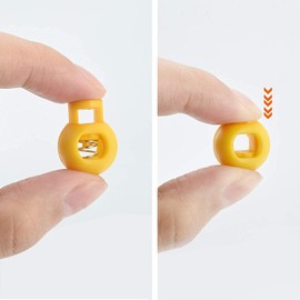 Toggles for Drawstrings, 50 Pcs Plastic Single Hole Spring Cord Locks for Drawstring Bags Laces and Paracord, Cord Toggle Fastener Stopper Sliders Shoe Lace Lock (Multicolor)