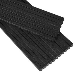 AIMALL 5 Pairs Fiberglass Chopsticks, Premium Non-Slip Alloy Chinese Japanese Chopsticks, 9.4-Inches Reusable, Dishwasher Safe, Minimalist Style, Black