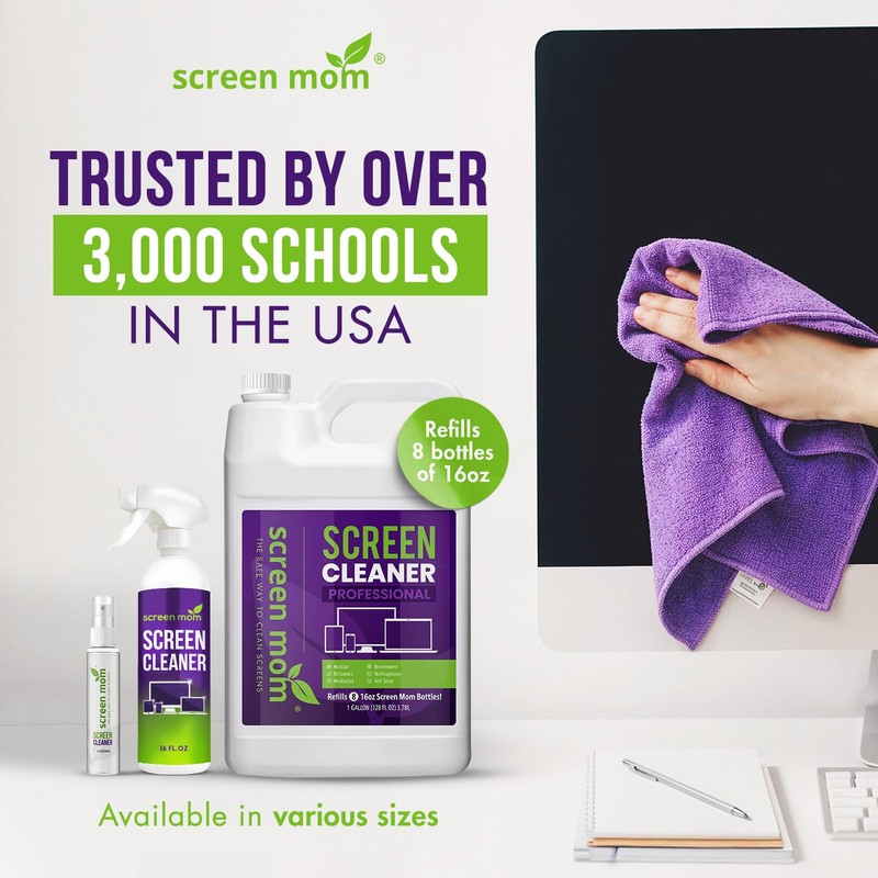 Screen Mom Screen Cleaner Refill with Dispensing Tap, 1-Gallon for
