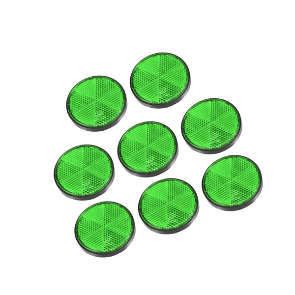 Partuto 8 Pcs Round Screw on Safety Spoke Reflective Rear