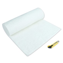 BACLAUGH 1"x24"x84",2400F Ceramic Fiber Fireproof Insulation Blanket, Applicable to Furnace, forging, kiln and Stove