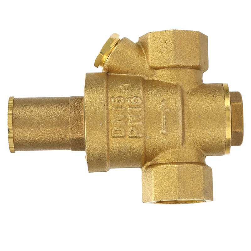 1pc Brass Adjustable Water Pressure Reducing Regulator Valve Thread DN15
