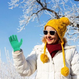 BESPORTBLE Winter Gloves: 6 Pairs Unisex Knitted Stretchy Mittens Bulk Full Finger Warm Gloves for Men Women Sports