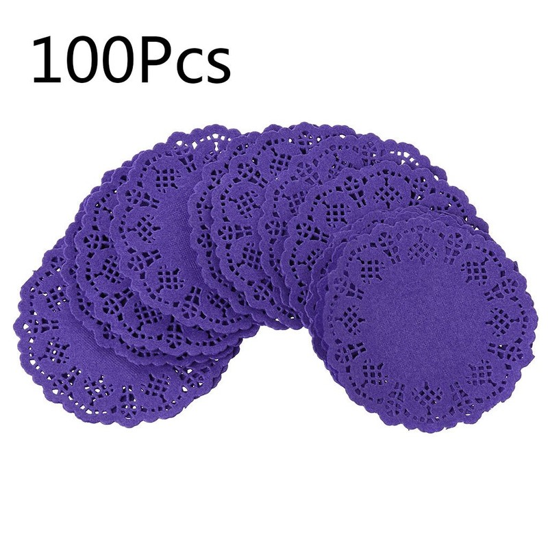 SUCHUANGUANG Colorful Lace Paper Mats Coasters Placemats Wedding Events Party