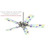Triangles Cool - Ceiling Fan Skin Kit fits most 42