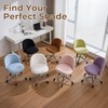 Home Office Chair with Quiet Wheels - Armless Vanity Chair