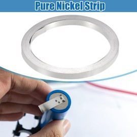 A ABSOPRO Car Pure Nickel Strip 99.6% Nickel 0.12x6mm 32.8ft Nickle Tabs for 18650 Soldering Tab for High Capacity Lithium Li-Po Battery NiMh NiCd Battery Pack and Spot Welding Silver Tone