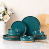 AmorArc Ceramic Dinnerware Sets for 4, 12 Pieces Handpainted Plates