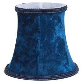 Hemobllo Small Clip On Lamp Shade - Chandelier Lamp Shade Velvet Fabric Lampshade Clip On Bulb Lamp Shade Replacement for Table Lamp Floor Lamp, 3x5x4 Inch, Dark Blue