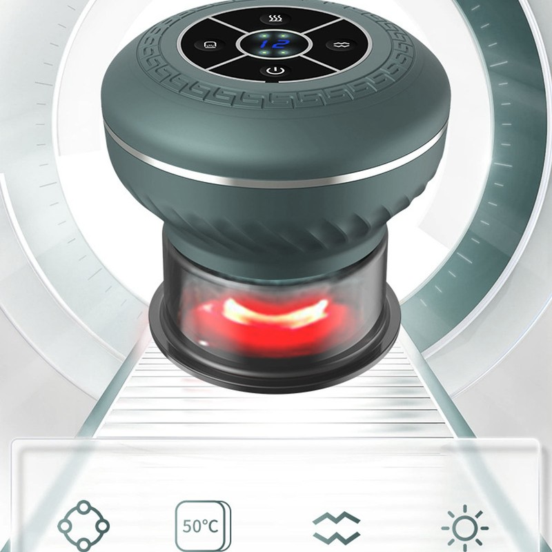 Smart Dynamic Cupping Cellulite Massager 12 Suction Levels Red LED
