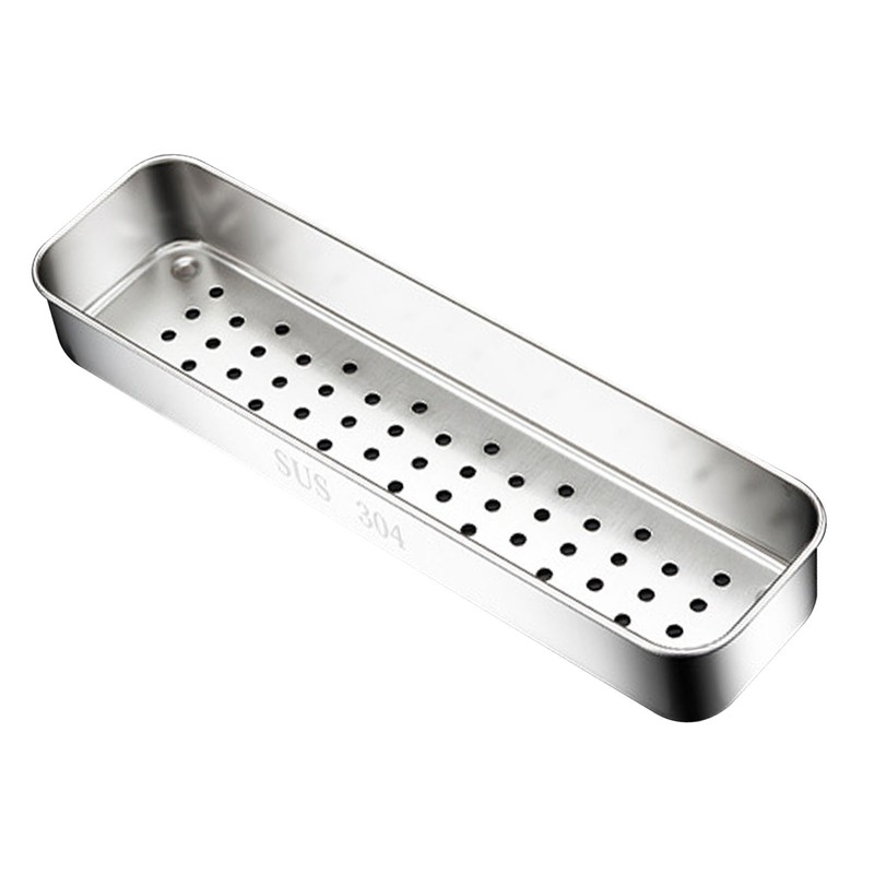 Silverware Tray Stainless Steel Widened Splash Proof Cutlery Organizer for