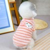 JOUHOI Pet Pullover Dog Sweater Striped Winter Puppy Clothes for