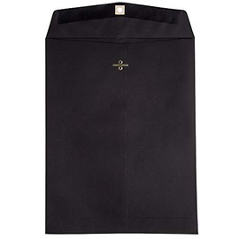 JAM PAPER 10 x 13 Open End Catalog Envelopes with Clasp Closure - Smooth Black - 50/Pack