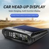 Smart HUD Display Digital Solar Charged Displays Time Temp Over