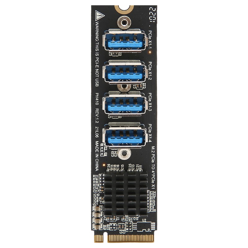 M.2 to PCIe Expansion Card PCIE 4 Ports Strong Anti