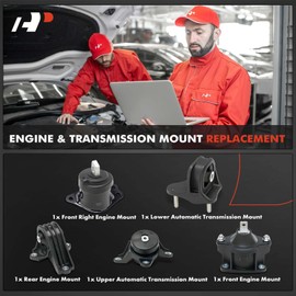 A-Premium 5PCS Engine Motor Mount and Transmission Mount Set Compatible with Honda Accord 2013 2014 2015 2016 2017, 2.4L, Automatic Transmission or Automatic CVT Transmission