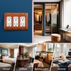 YDJSA Elegant Cherry Wood Triple Toggle Light Switch Cover Plate