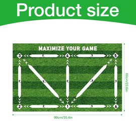 CLIUNT Football Mat, 60 x 90 cm Football Training Mat, Football Step Training Mat, Ball Control Training Mat, Shock Absorbing Football Mat, Gifts for Football Lovers, Children