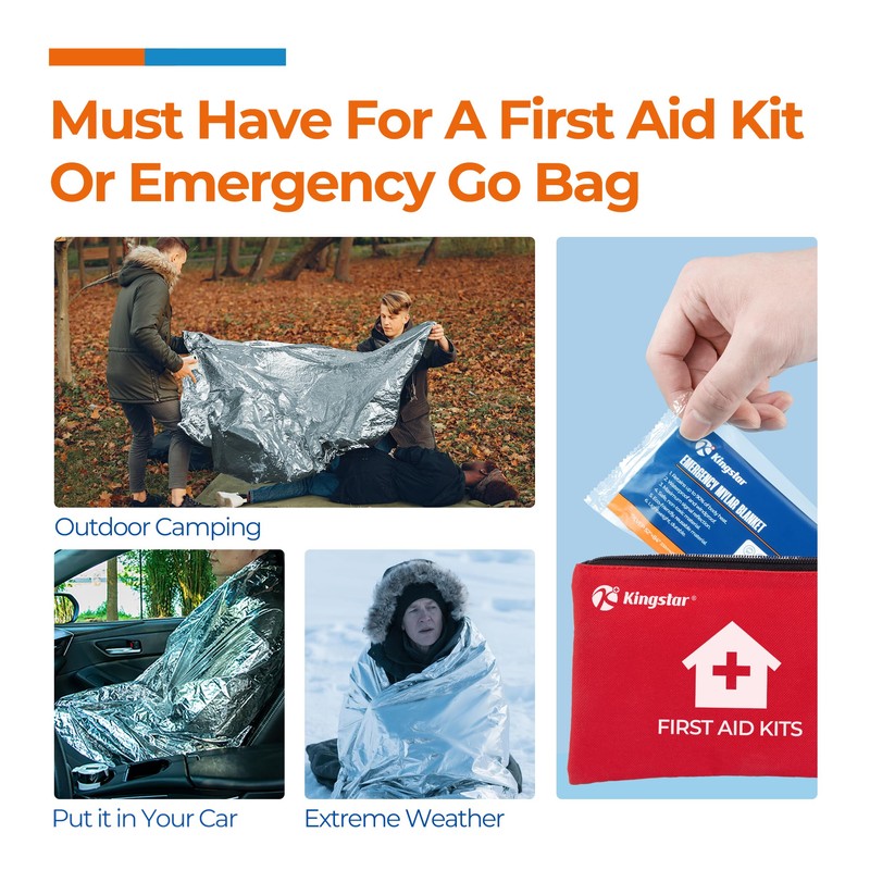 Emergency Blanket for Camping & Survival 30 Packs, 84" L