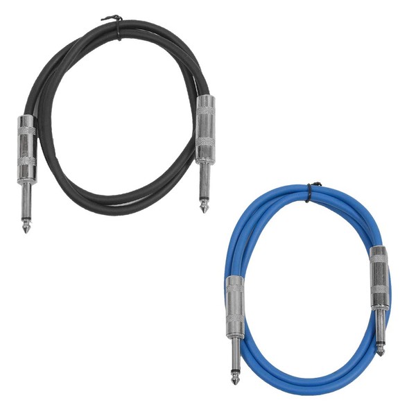 Seismic Audio - SASTSX-2-2 Pack of 2 Foot 1/4" TS