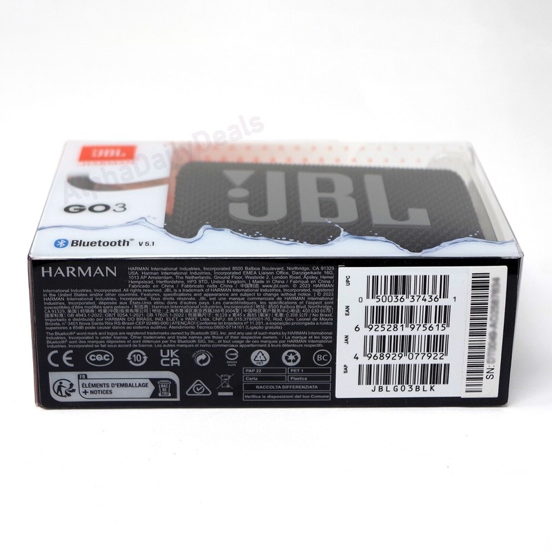 JBL NEW JBL GO 3 Portable Wireless Bluetooth Waterproof Pocket