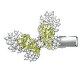 She's Handmade Crystal Butterfly Hair Clip, Sparkling Hand-Beaded Craft, Elegant Hair Accessory for Women and Girls, Side Clip, Hair Bangs Clip