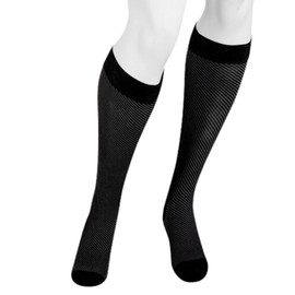 Juzo Power Vibe 20-30 mmHg Compression Stockings, Knee High, Closed Toe | Compression Socks for Men/ Women for Tired, Aching or Swollen Legs, Moderate Varicosities | Groovy Zebra, Small