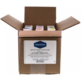AmeriColor Food Coloring 4.5 Ounce Soft Gel Paste 12 Color Variety Kit