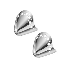 uxcell 2Pcs Metal Shoes Pointed Protector High Heel Toe Caps Cover Durable Shoe Tip Cover Hollow Pointed Shoe Head Tips Cap for Shoe Protection Repair, Shoe Protection (Silver)